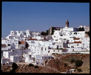 Vista su Vejer de la Frontera, Andalusia, Spagna