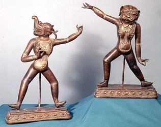 Due figure di Dakinis (bronzo)