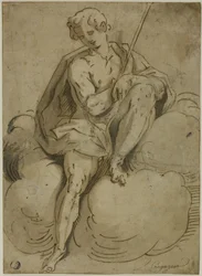 San Giovanni Battista seduto