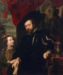 Ritratto di Rubens con suo figlio Albert (copia dall