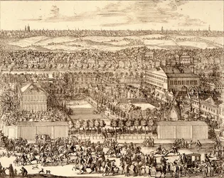 Quartiere tedesco Nemetskaya sloboda a Mosca parte destra, 1705