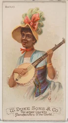 Banjo, dalla serie Strumenti Musicali N82 per sigarette marca Duke