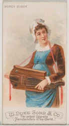Ghironda, dalla serie Strumenti Musicali N82 per sigarette marca Duke, 1888