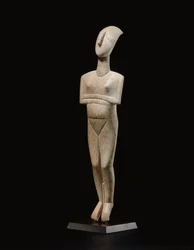 Figura femminile reclinata cicladica, pezzo nominale del Maestro Schuster, Cicladico Antico II, c.2400 a.C.