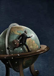 Il giro del mondo in ottanta giorni, 2008 (tavola a graffio, colorata in digitale)