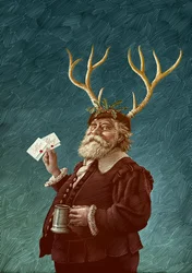 Falstaff, 2015 (tavola di graffio, colorata in digitale)