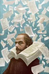 Le opere di Shakekspeare, 2015 (tavola di graffio, colorata in digitale)
