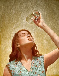The Rainmaker, 2019 (tavola di graffio, colorata in digitale)