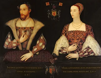 Copia del ritratto doppio originale di Maria di Guisa e Re Giacomo V commissionato da Lord Bute, 1895