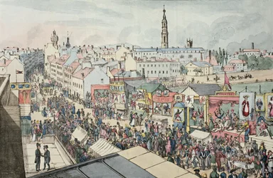 Disegno della Fiera di Glasgow, da The Glasgow Looking Glass, 1825