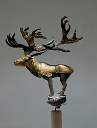 Arte scita: ornamento raffigurante un cervo. Dall