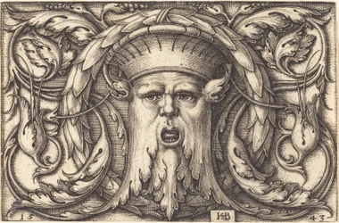 Ornamento con una maschera