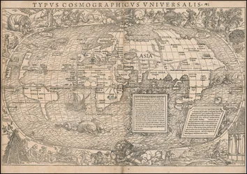 Mappa del mondo del 1532 di Sebastian Münster