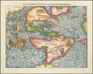 Mappa delle Americhe del 1561 di Sebastian Münster