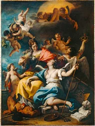 Allegoria della Francia sotto la figura di Minerva che calpesta l