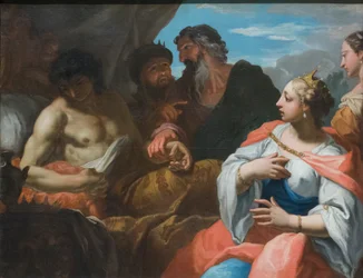 Antioco visitato dal medico alla presenza di Seleuco e Stratonice, fine XVII secolo