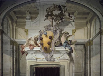 Stemma dei Medici. Affresco di Sebastiano Ricci