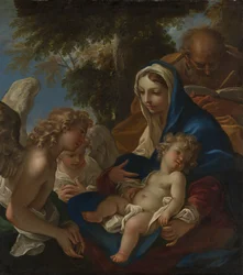 La Sacra Famiglia con angeli, ca. 1700