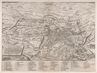 Speculum Romanae Magnificentiae: Vista di Roma da nord, 1561