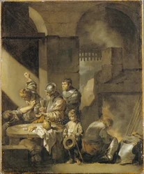 Una rissa in una guardia