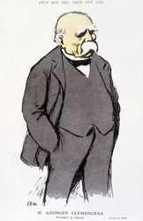 Ritratto di Georges Clémenceau - disegno di Sem, in 