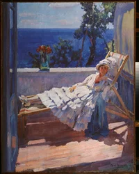 Una dama sul balcone