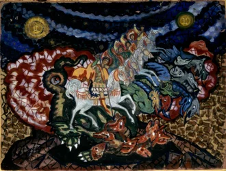 Bozzetto di un sipario per il dramma Triumph