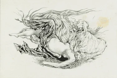 Chernomor e Lyudmila. Illustrazione del poema Ruslan e Lyudmila di A. Pushkin, 1921-1926