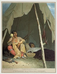 Sciamano nativo americano, c.1850