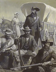 Soldati boeri e carro.