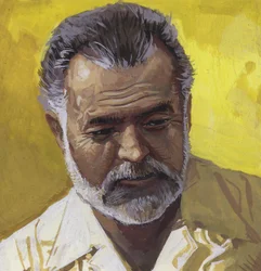 Ernest Hemingway (gouache su carta)