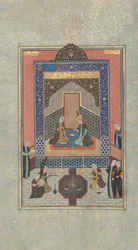 Bahram Gur nel Palazzo Oscuro di Sabato, Foglio 207 da un Khamsa