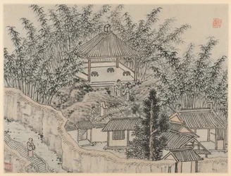 Dodici vedute della Collina della Tigre, Suzhou: Padiglione di Bambù, Collina della Tigre, dopo il 1490