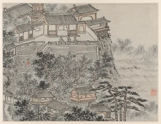 Dodici vedute della Collina della Tigre, Suzhou: La Terrazza dei Cinque Saggi