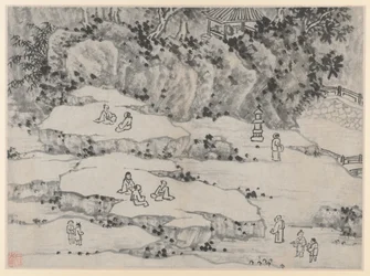 Dodici vedute della Collina della Tigre, Suzhou: La terrazza della pietra che annuisce, Collina della Tigre..., dopo il 1490