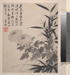 Paesaggi, fiori e uccelli, datato 1639 (album di otto dipinti; inchiostro e colore su carta)