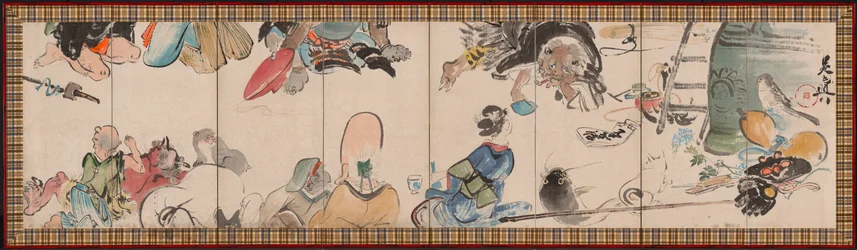 Raccolta di soggetti Otsu-e, fine 1800