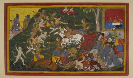 Lakṣmaṇa uccide Indrajit; Rāma e i suoi alleati attendono.