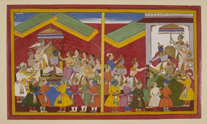 Rāma viene incoronato e premia i suoi alleati; Sītā regala la sua collana ad Hanumān