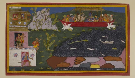 Rāma mostra a Sītā il suo passato; le scimmie di Kiṣkindhā si uniscono al loro viaggio verso casa