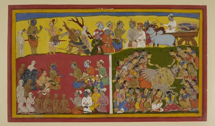 Vibhīṣaṇa piange Rāvaṇa; Rāma ordina i riti funebri e l
