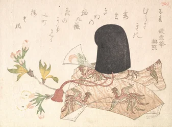 Fiori di ciliegio e cappello di corte, probabilmente 1816