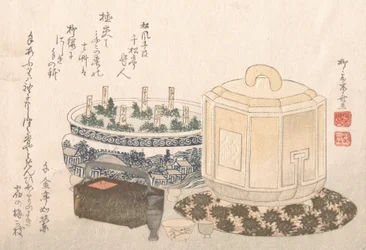 Porta-fuoco e vaso di fiori, XIX secolo