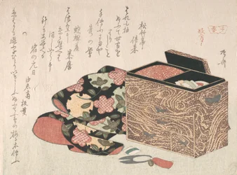 Scatola da lavoro per signora e biancheria da letto, probabilmente 1816