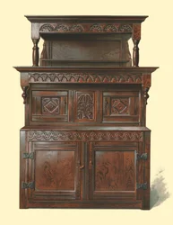 Tridarn, credenza di quercia