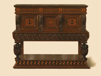 Buffet in noce e quercia, 1904