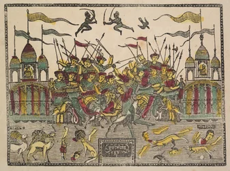 Scena di battaglia, 1800s