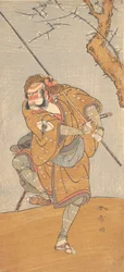 Onoe Matsusuke nel ruolo di Asahina in Edo no Haru Meisho Soga, 1773