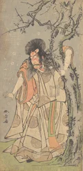 Il quinto Ichikawa Danjuro come nobile di corte Kuge, 1773