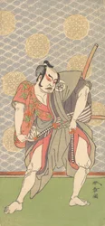 Il secondo Nakamura Sukegoro nel ruolo di Gokumon no Shobei, 2° mese, 1771